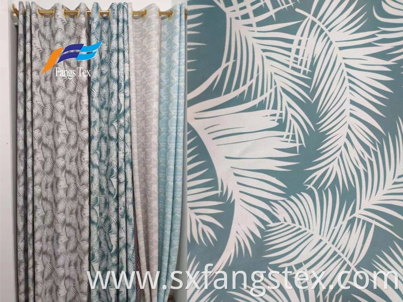 Beautiful Floral Printing Custom Polyester Curtain Fabric